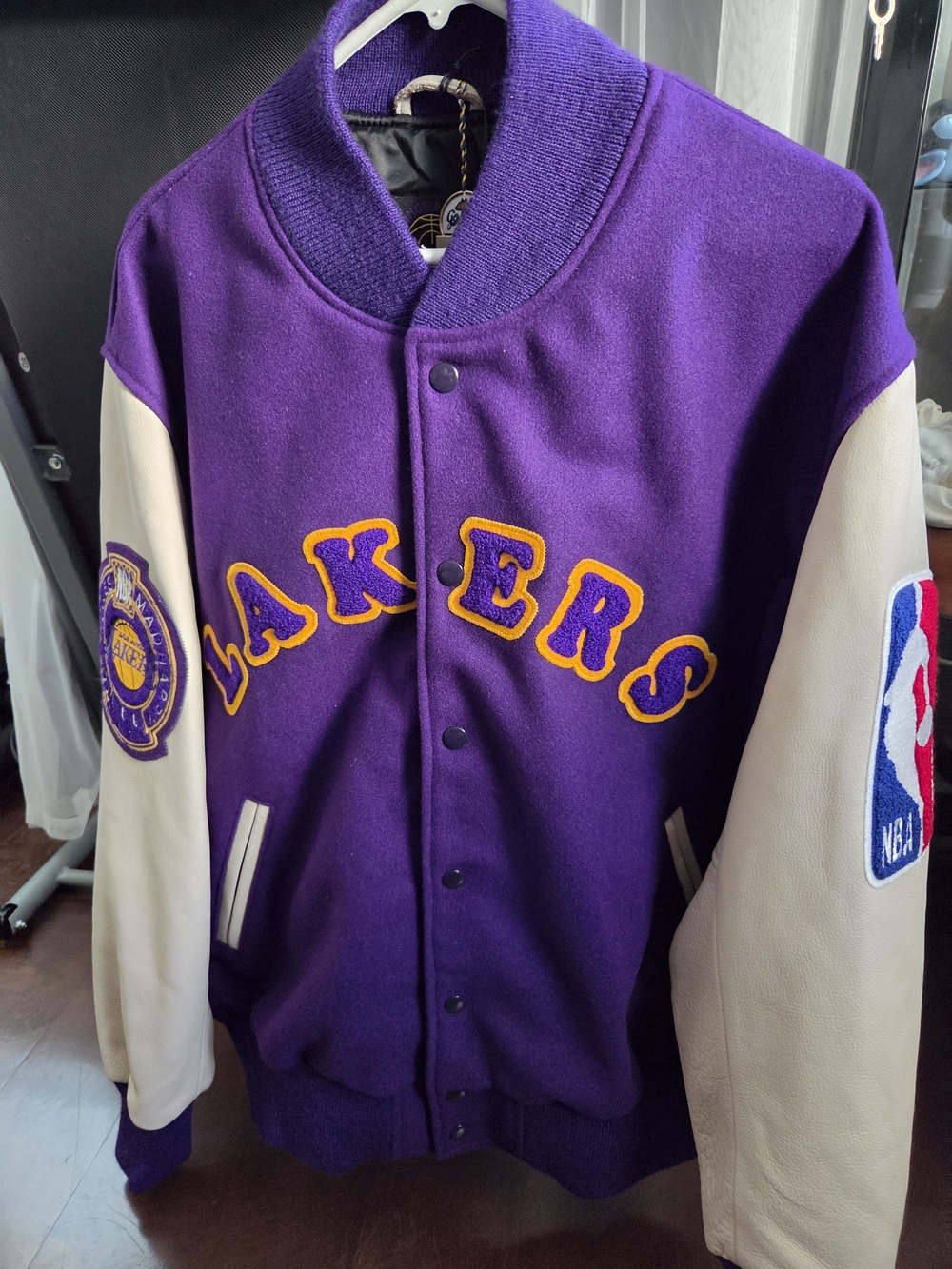 Lakers Purple & White Varsity Jacket By MAD HAPPY